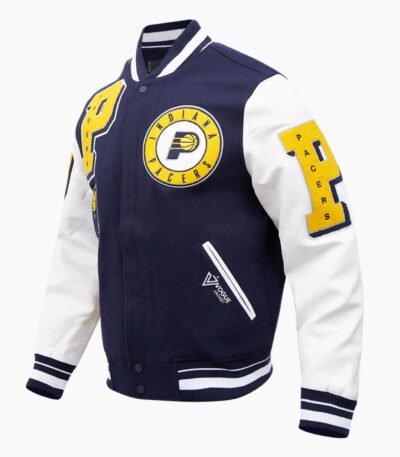 NBA Indiana Pacers Mashup Men's Rib Wool Varsity Jacket