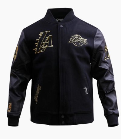 NBA Los Angeles Lakers Black & Gold Men's Wool Varsity Jacket