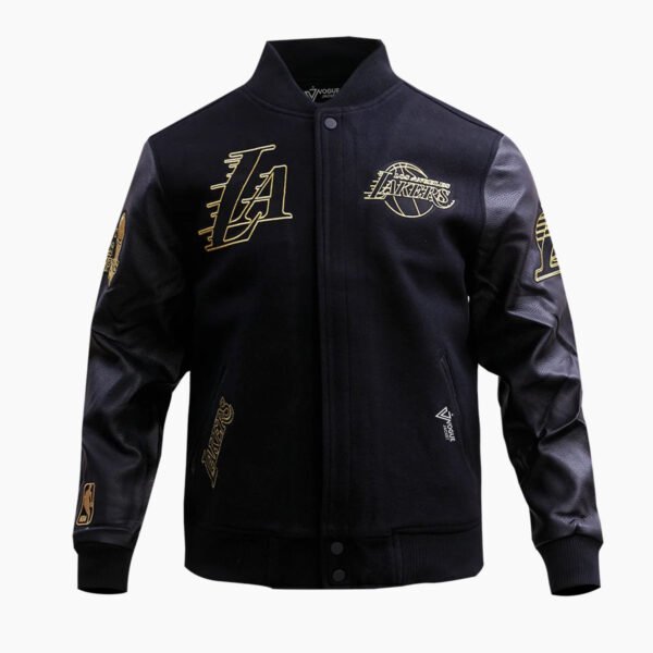 NBA Los Angeles Lakers Black & Gold Men's Wool Varsity Jacket