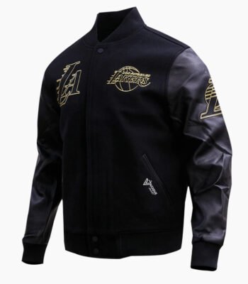NBA Los Angeles Lakers Black & Gold Men's Wool Varsity Jacket