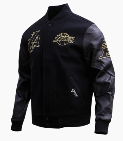 NBA Los Angeles Lakers Black & Gold Men's Wool Varsity Jacket