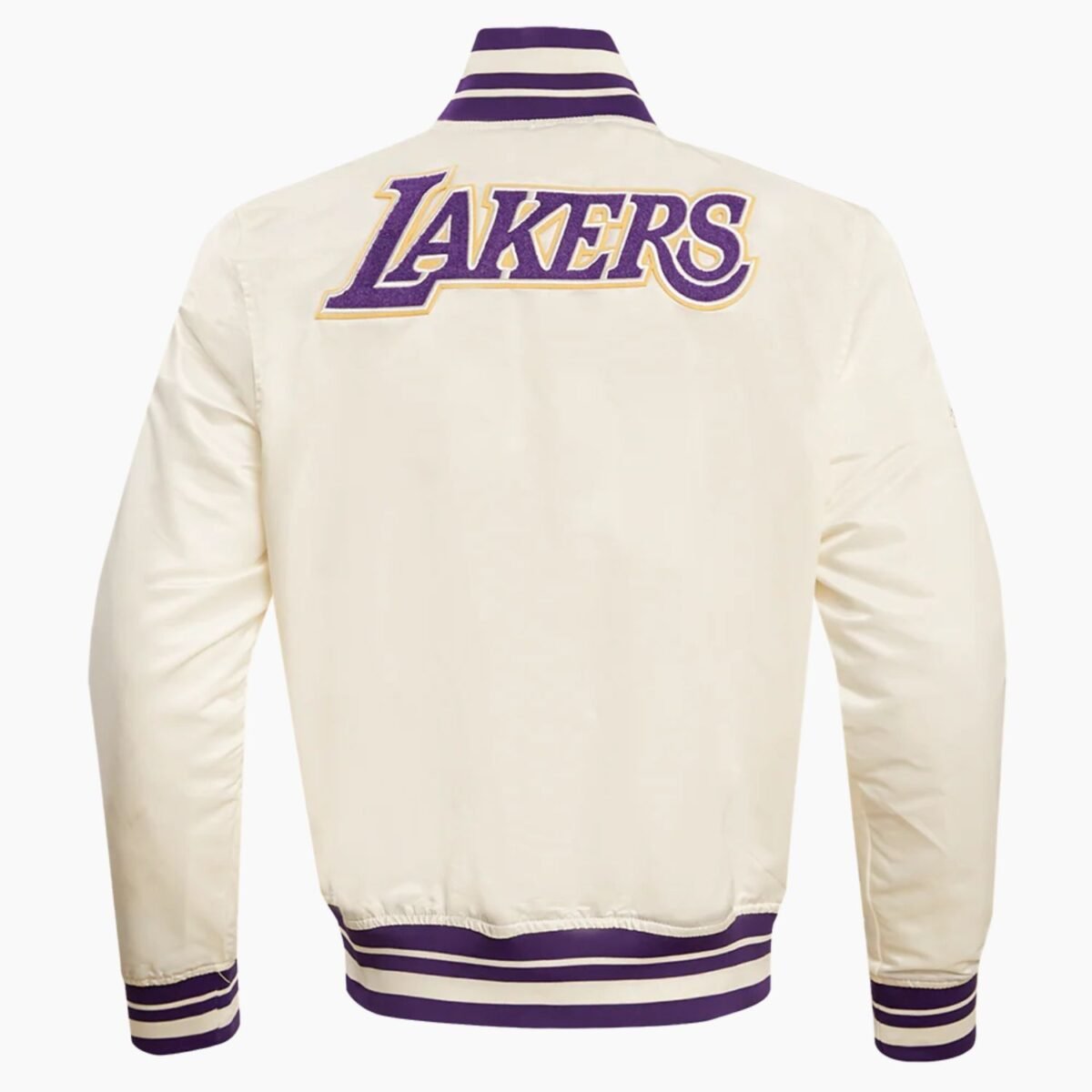 NBA Los Angeles Lakers Retro Classic Men's Eggshell Rib Satin Jacket