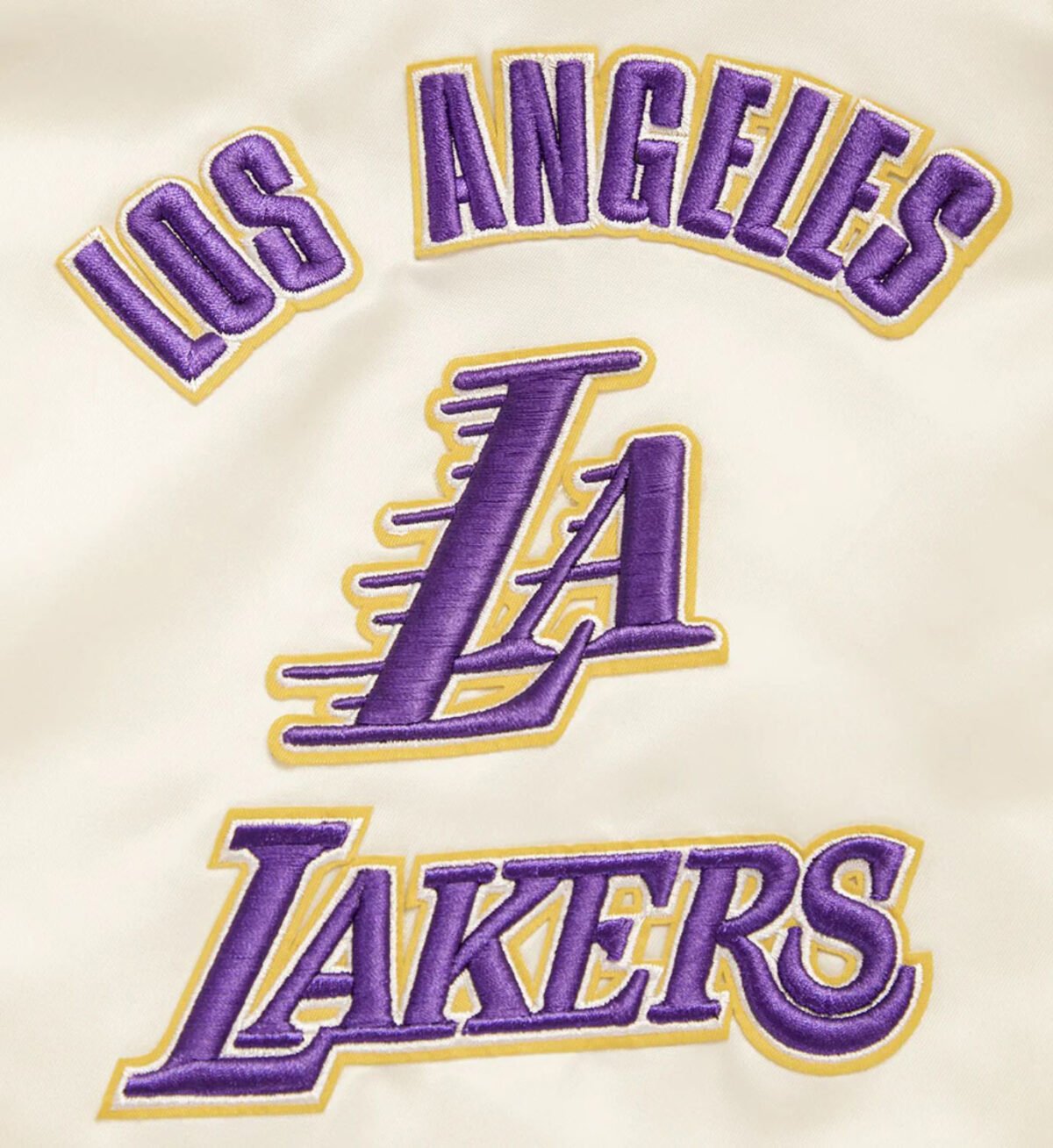 NBA Los Angeles Lakers Retro Classic Men's Eggshell Rib Satin Jacket