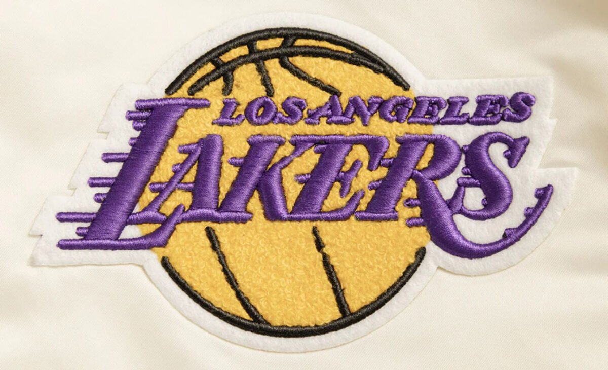 NBA Los Angeles Lakers Retro Classic Men's Eggshell Rib Satin Jacket