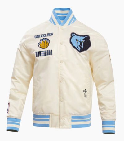 NBA Memphis Grizzlies Retro Classic Men's Rib Satin Jacket