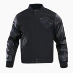 NBA New York Knicks Triple Black Men's Varsity Jacket