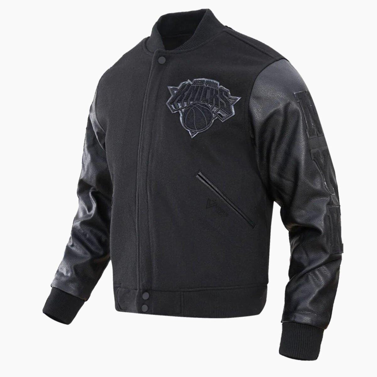 NBA New York Knicks Triple Black Men's Varsity Jacket