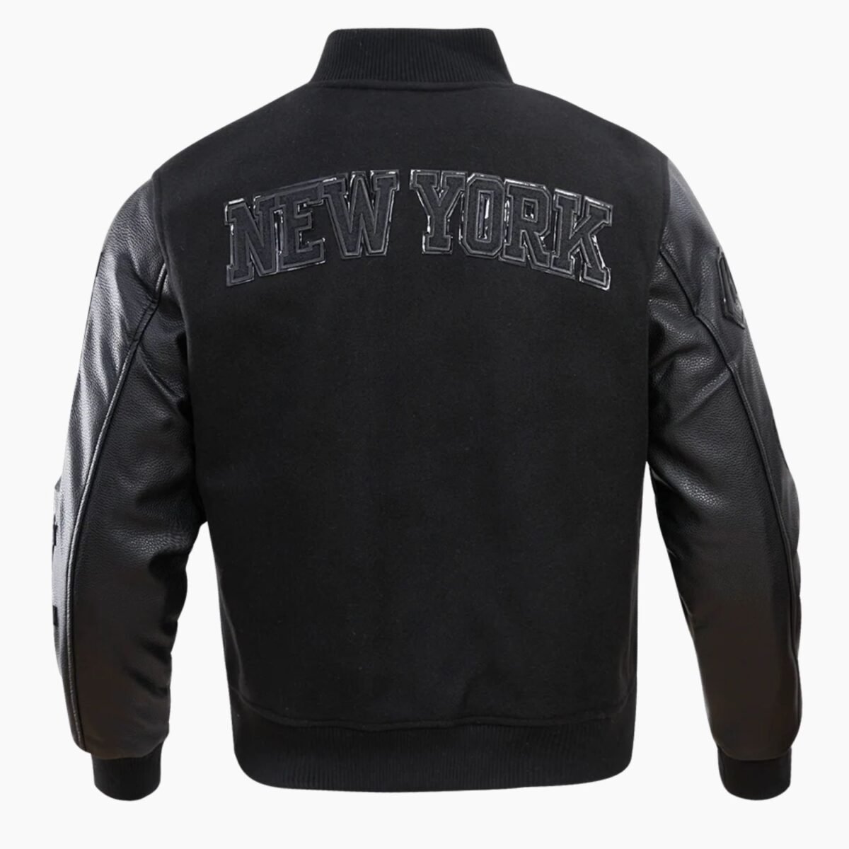 NBA New York Knicks Triple Black Men's Varsity Jacket