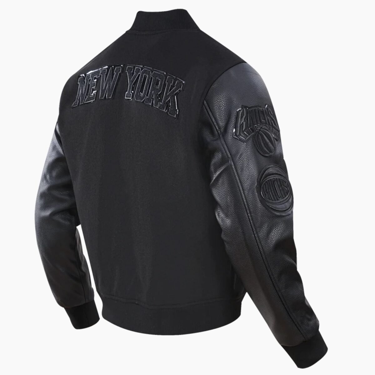 NBA New York Knicks Triple Black Men's Varsity Jacket