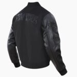 NBA New York Knicks Triple Black Men's Varsity Jacket
