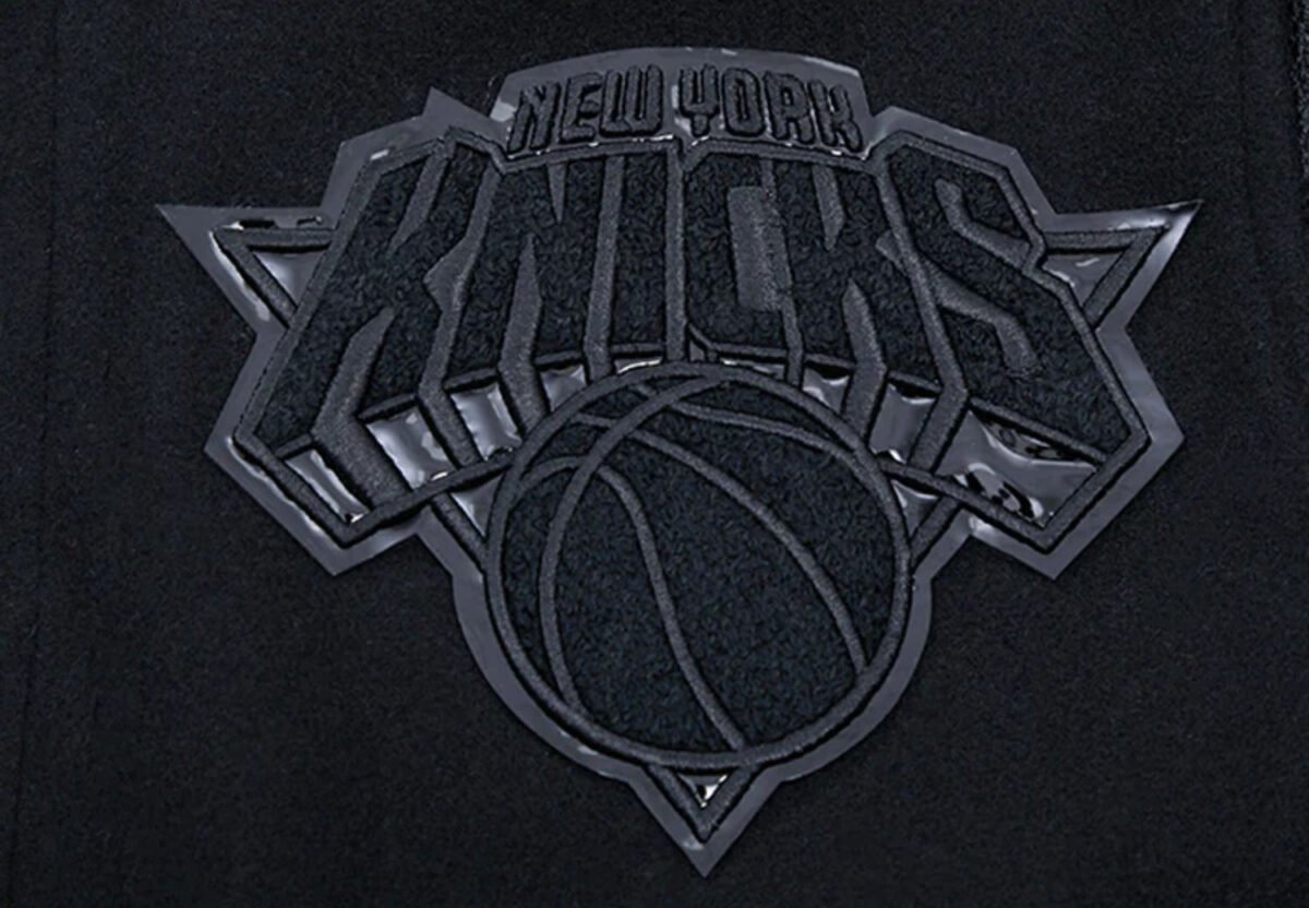 NBA New York Knicks Triple Black Men's Varsity Jacket