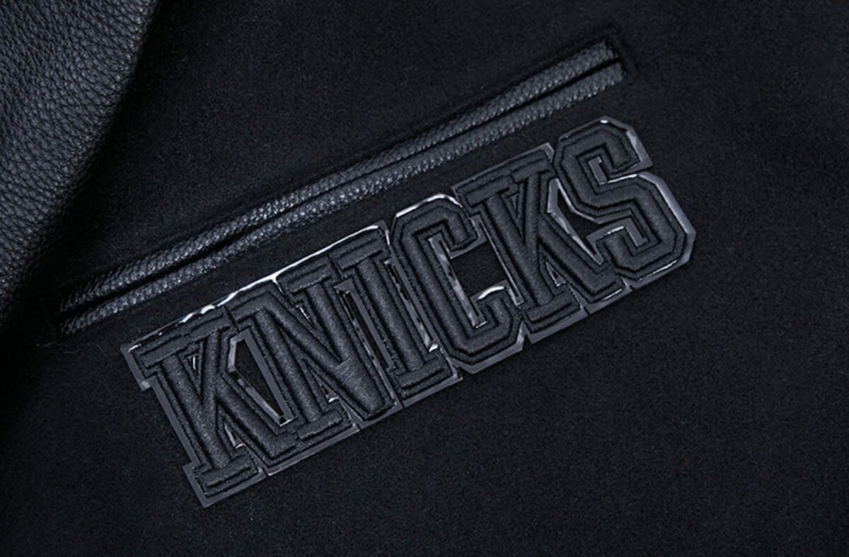 NBA New York Knicks Triple Black Men's Varsity Jacket