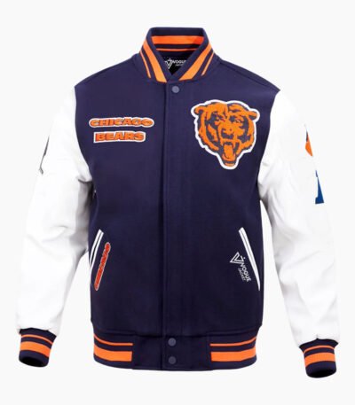 NFL Chicago Bears Retro Classic Men's Rib Wool Varsity Jacket