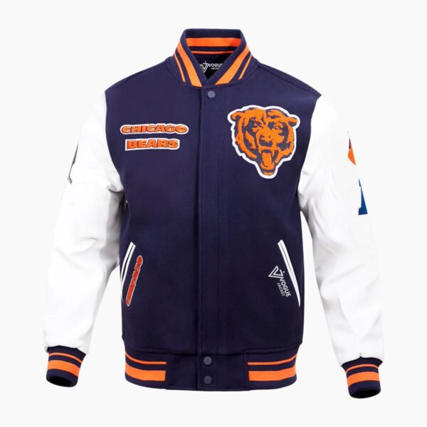 NFL Chicago Bears Retro Classic Men's Rib Wool Varsity Jacket