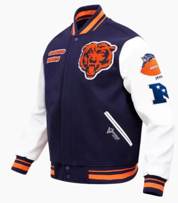 NFL Chicago Bears Retro Classic Men's Rib Wool Varsity Jacket