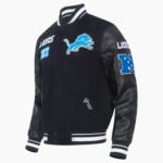 NFL Detroit Lions Area Code Men's Rib Wool Varsity Jacket