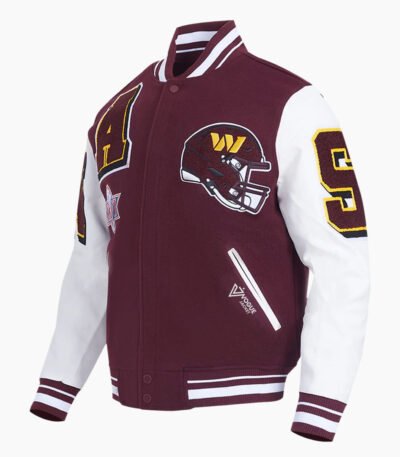 NFL Washington Commanders Mashup Men's Rib Wool Varsity Jacket
