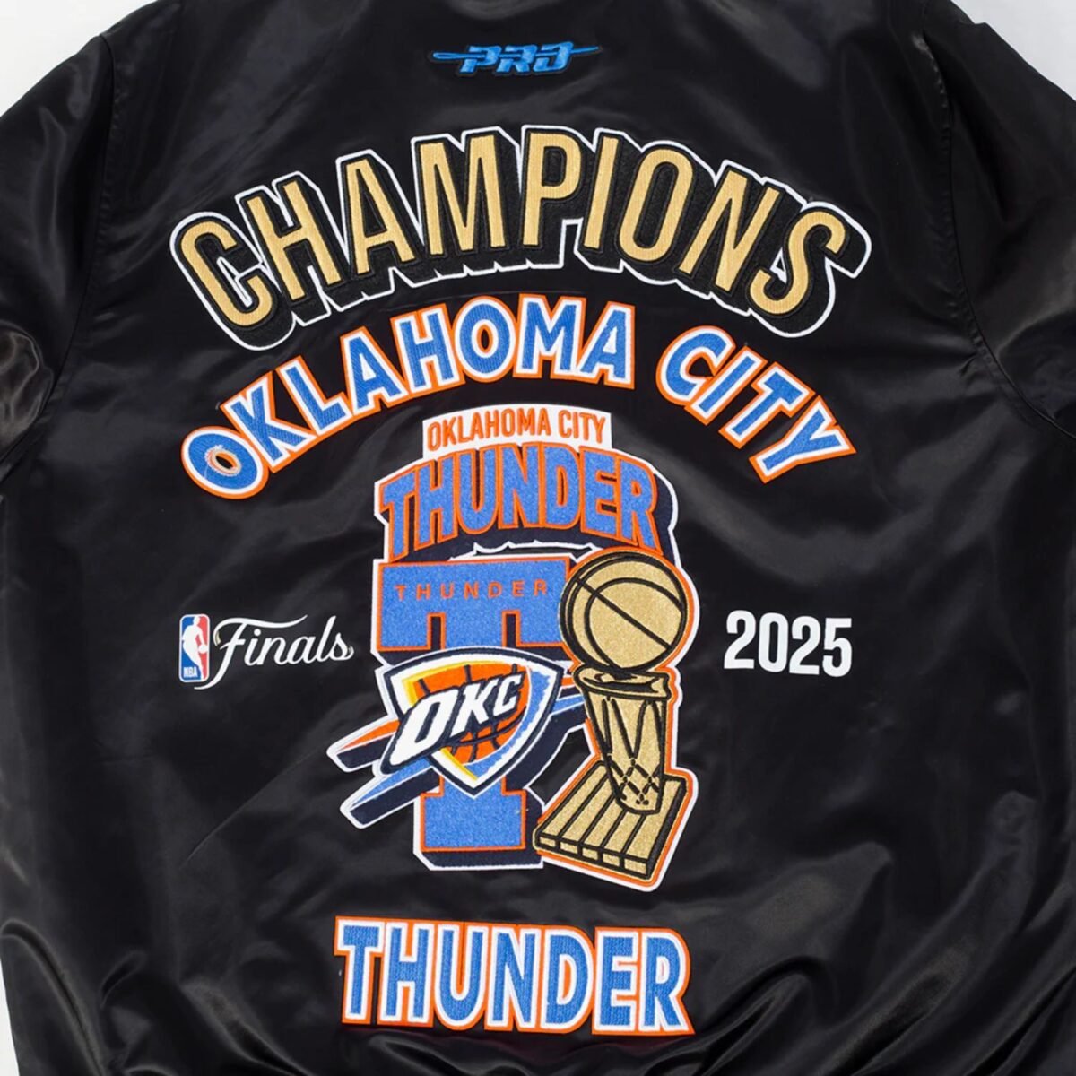 Oklahoma City Thunder NBA Finals 2025 Men's Rib Satin Jacket