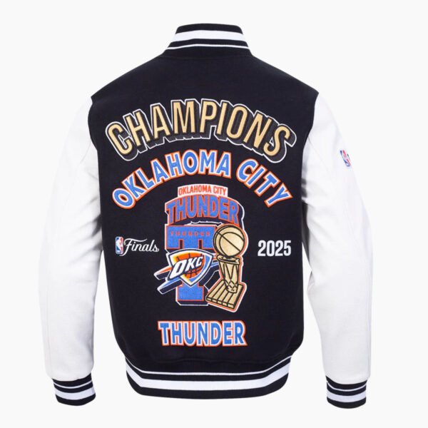 Oklahoma City Thunder NBA Finals 2025 Men's Rib Wool Varsity Jacket