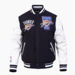 Oklahoma City Thunder NBA Finals 2025 Men's Rib Wool Varsity Jacket