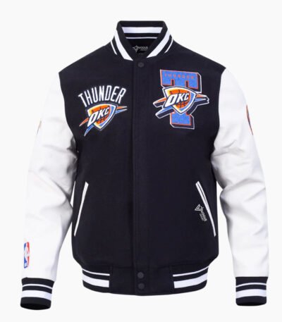 Oklahoma City Thunder NBA Finals 2025 Men's Rib Wool Varsity Jacket
