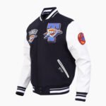 Oklahoma City Thunder NBA Finals 2025 Men's Rib Wool Varsity Jacket