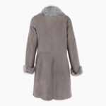 3/4 Length Toscana Suede Leather Coat Topo