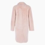 3/4 Long Shearling Fur Coat Baby Pink