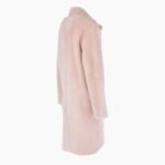 3/4 Long Shearling Fur Coat Baby Pink