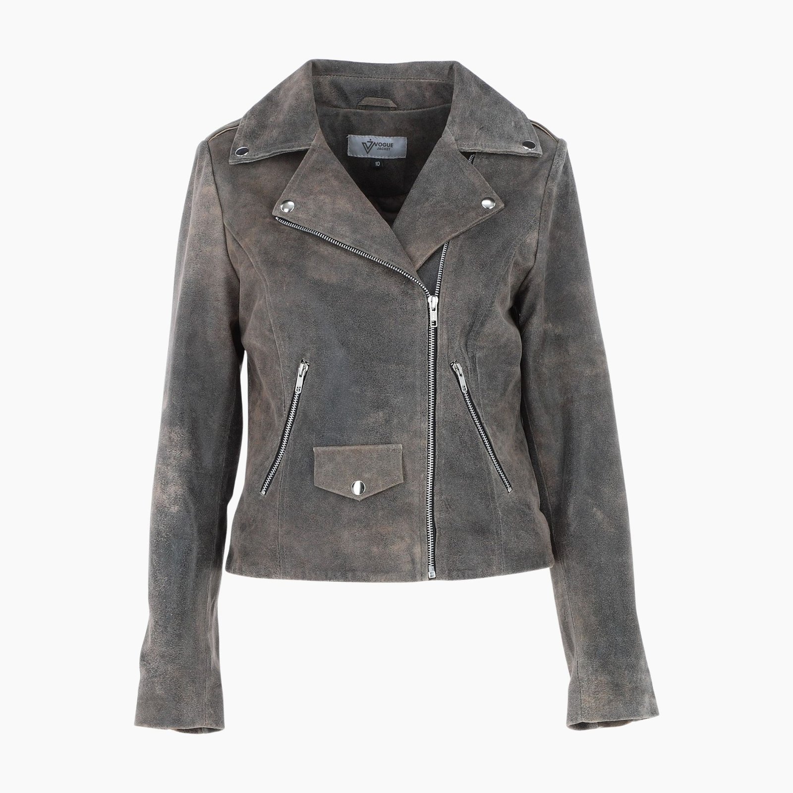 Exquisite Leather Ladies Biker Jacket Antique Exquisite Leather Ladies Biker Jacket Antique