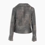 Exquisite Leather Ladies Biker Jacket Antique
