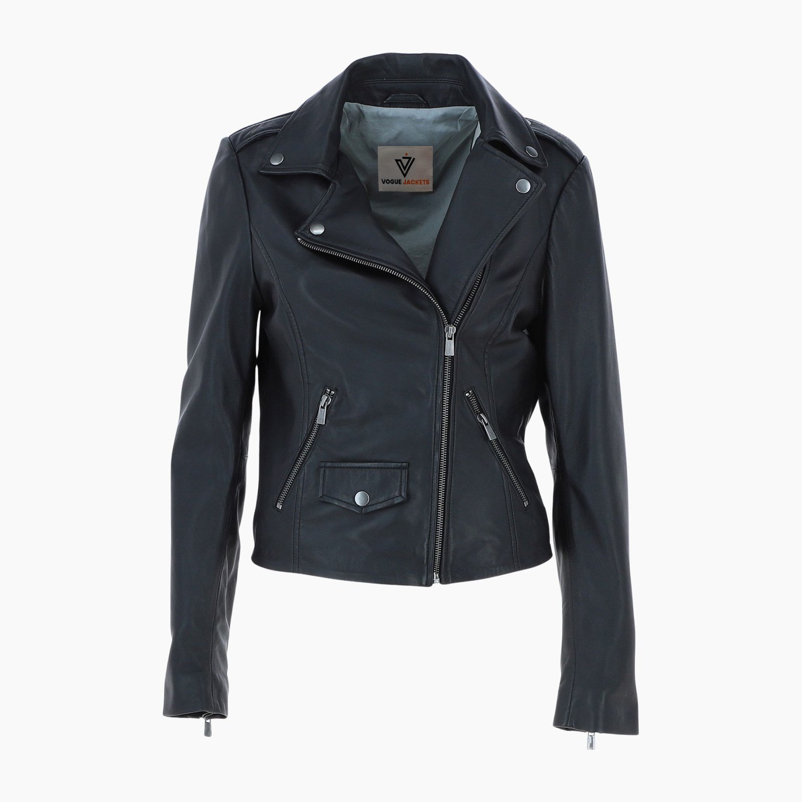 Exquisite Leather Ladies Biker Jacket Black Exquisite Leather Ladies Biker Jacket Black