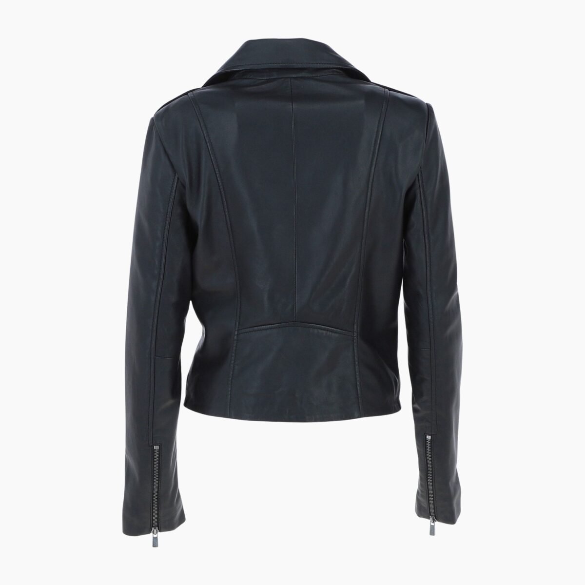 Exquisite Leather Ladies Biker Jacket Black