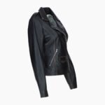 Exquisite Leather Ladies Biker Jacket Black Ruboff