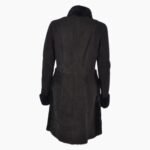 Ladies Suede Sheepskin Coat Black