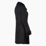 Ladies Suede Sheepskin Coat Black