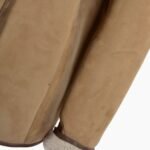 Lamb Shearling Mandarin Collar Jacket Brown