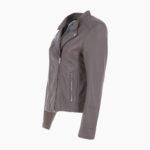 Leather Biker Jacket Taupe Costa Mesa