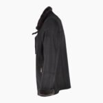 Leather Sheepskin Flying Jacket Black Anton