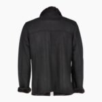 Leather Sheepskin Flying Jacket Black Anton