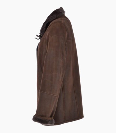 Leather Sheepskin Flying Jacket Brown Anton