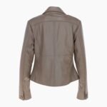 Leather Short Blazer Jacket Biscuit Alameda