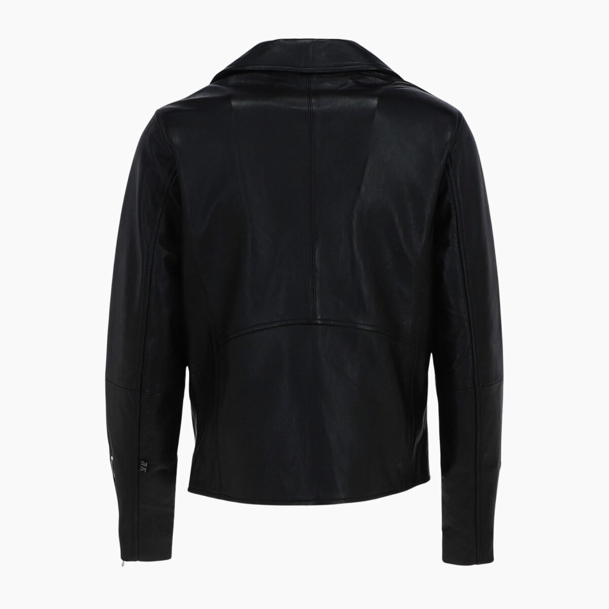 London Men's Real Leather Biker Jacket Black