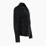 London Men's Real Leather Biker Jacket Black