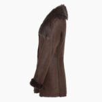 Long Hair Toscana Lapel Coat Brown
