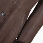 Long Hair Toscana Lapel Coat Brown