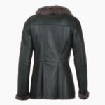 Long Haired Green Sheepskin Jacket