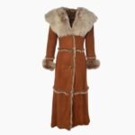 Long Length Sheepskin Coat Tan