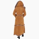 Long Length Sheepskin Coat Tan