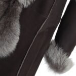 Long Length Toscana Suede Leather Coat Brown